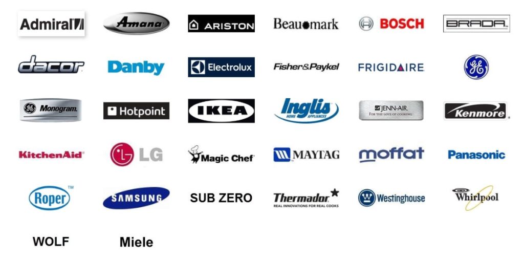 Appliance brands we repair in Boston